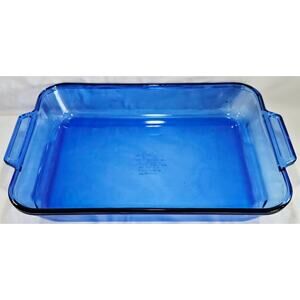 Anchor Hocking 4 Qt Cobalt Blue 14.75" X 10.5" Casserole Baking Dish Model 1044